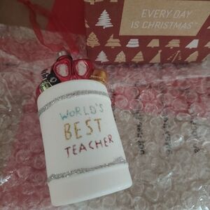 World's Best Teacher Christmas Ornament